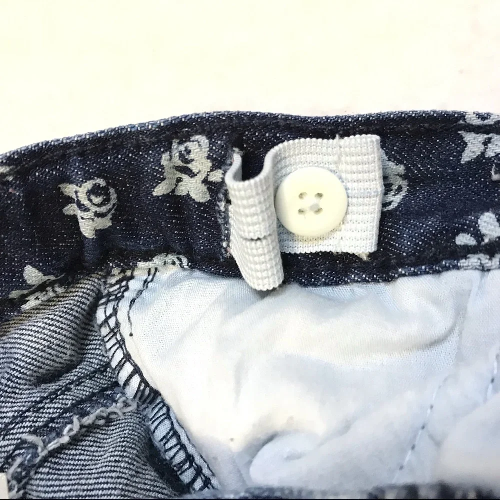 OshKosh B'Gosh Flower Print Jeans Denim Kids Pants Size 5 Girls‎ Child Kid